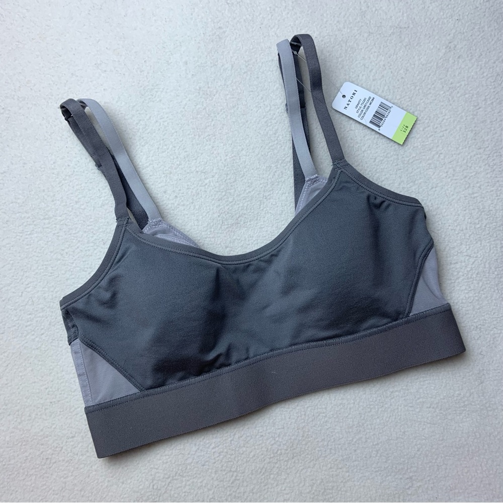 NWT New Natori Light Gray Gravity Contour Underwire Sports Bra Size 32B - Picture 2 of 4